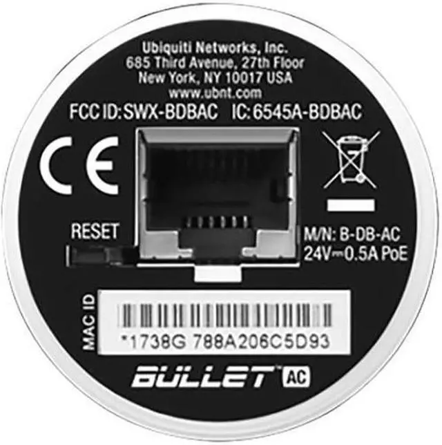 Alt view image 11 of 13 - Ubiquiti Networks B-DB-AC-US Bullet Dual-Band AC AIRMAX