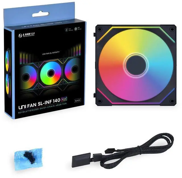 Alt view image 14 of 15 - LIAN LI UNI FAN SL INFINITY 140 RGB BLACK ---UF-SLIN140-1B (No controller included)