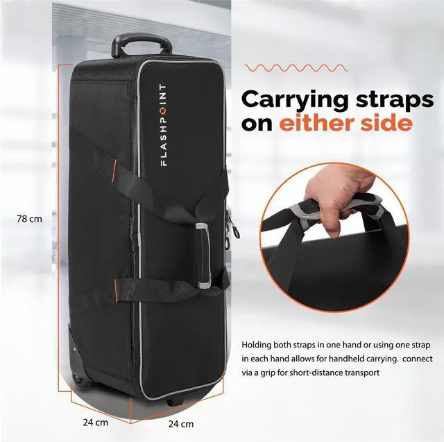 Alt view image 4 of 7 - Flashpoint CB-04 Wheeled Hard Carrying Case #FP-CB04