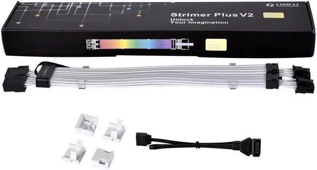 Alt view image 12 of 13 - LIAN LI Strimer  Plus V2  8 Pin Addressable RGB VGA power cable-(No Controller Included )-- Strimer Plus V2 8 pin