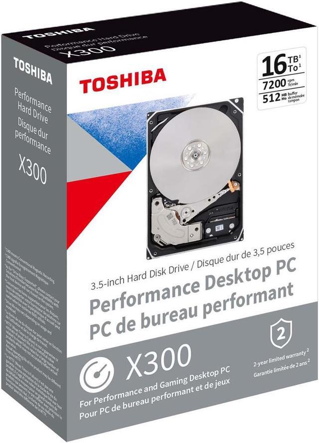 Alt view image 17 of 19 - TOSHIBA X300 HDWR31GXZSTA 16TB 7200 RPM 512MB Cache SATA 6.0Gb/s 3.5" Desktop Internal Hard Drive Retail Packaging