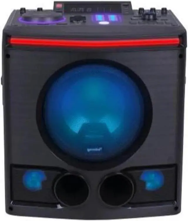 Alt view image 7 of 12 - Gemini GPK-800 Big DJ LED Karaoke Party Bluetooth Speakers with Lights Subwoofer