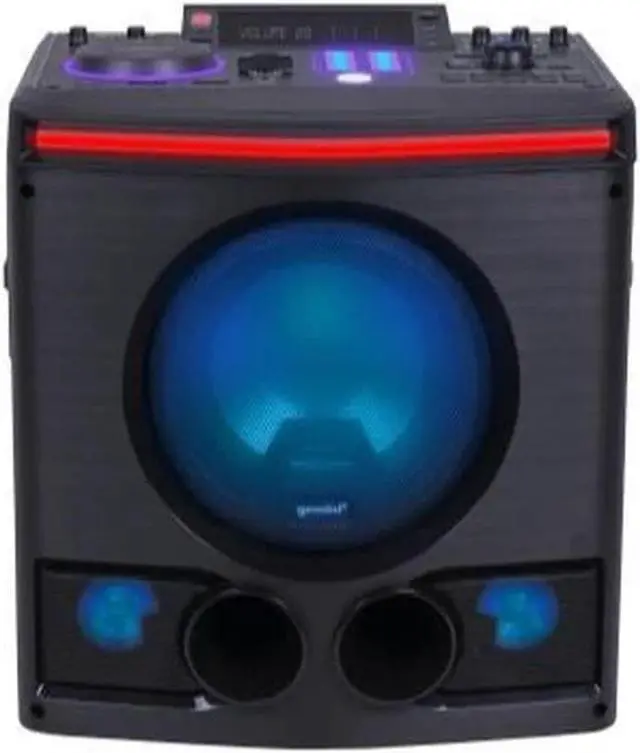 Alt view image 8 of 12 - Gemini GPK-800 Big DJ LED Karaoke Party Bluetooth Speakers with Lights Subwoofer