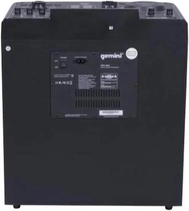 Alt view image 12 of 12 - Gemini GPK-800 Big DJ LED Karaoke Party Bluetooth Speakers with Lights Subwoofer