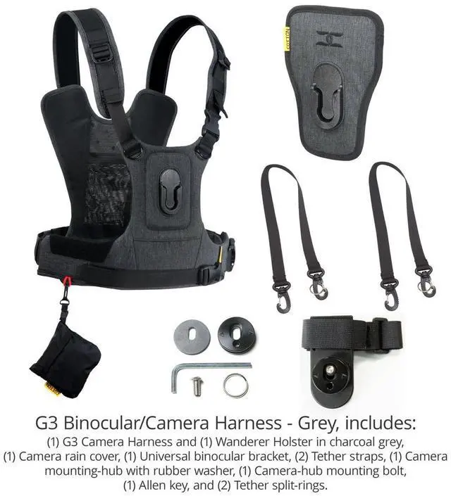 Alt view image 4 of 7 - Cotton Carrier G3 Harness System for Binoculars and Camera, Charcoal Grey