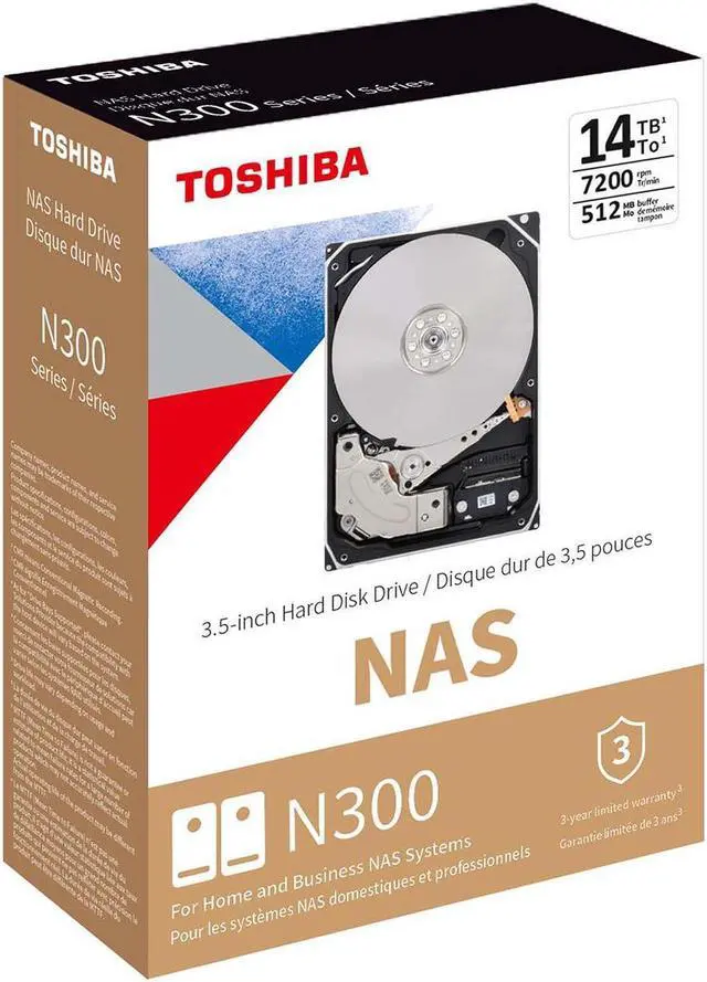Alt view image 16 of 16 - TOSHIBA N300 HDWG31EXZSTA 14TB 7200 RPM 512MB Cache SATA 6.0Gb/s 3.5" Internal Hard Drive