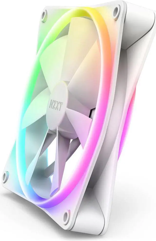 Alt view image 7 of 8 - NZXT F140RGB Duo - 140mm Dual-sided RGB Fan - Twin Pack (White) w/RGB Controller