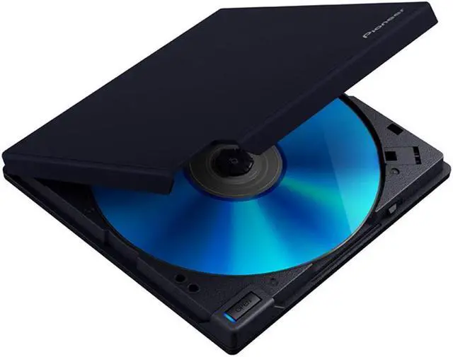Alt view image 5 of 6 - Pioneer BDR-XD08UMB-S Blu-Ray Writer 4K-UHD USB 3.2 Gen1 (USB Type-C) 2.0 Slim Portable BD/DVD/CD Writer - Black
