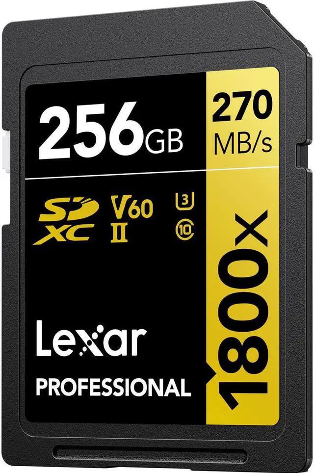 Alt view image 8 of 19 - Lexar Gold Series Professional 1800x 256GB UHS-II U3 SDXC Memory Card