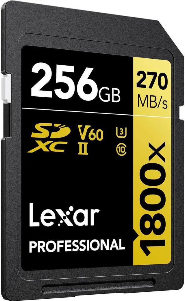 Alt view image 7 of 19 - Lexar Gold Series Professional 1800x 256GB UHS-II U3 SDXC Memory Card