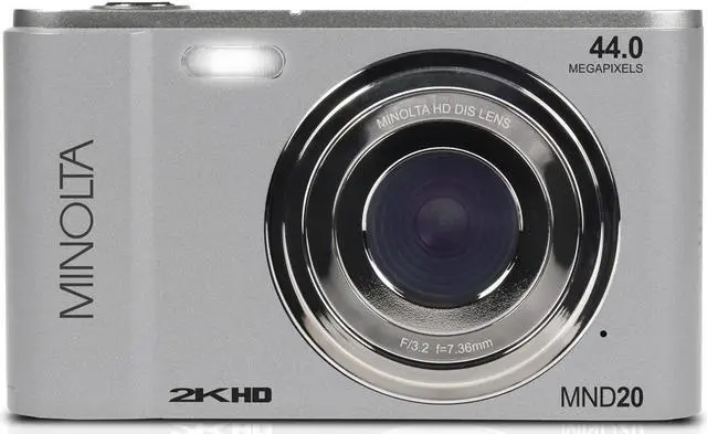 Main image of Minolta MND20-S MND20 16x Digital Zoom 44 MP/2.7K Quad HD Digital Camera (Silver)