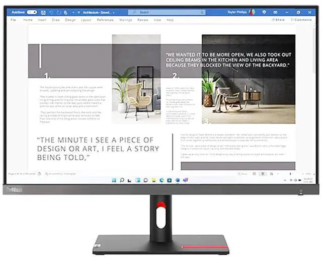 Alt view image 13 of 20 - Lenovo ThinkVision S27i-30 27" Full HD LED Monitor - 16:9 - Storm Gray - 27" Class - In-plane Switching (IPS) Technology - WLED Backlight - 1920 x 1080 - 16.7 Million Colors - 300 Nit - 4 ms