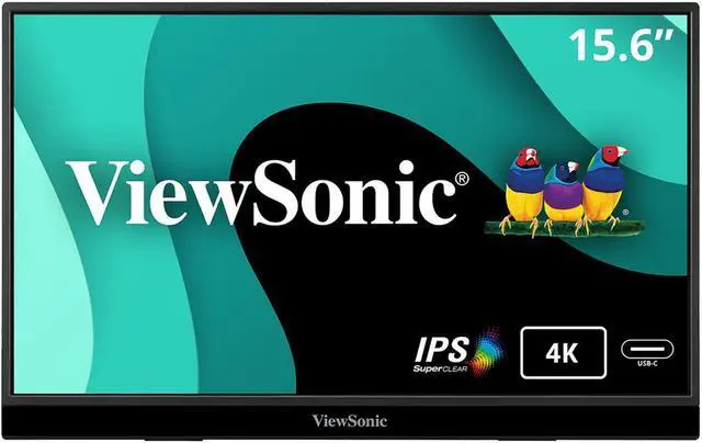 Alt view image 7 of 20 - ViewSonic VX1655-4K 15.6 Inch 4K UHD Portable LED IPS Monitor with 2 Way Powered 60W USB C, Mini HDMI, Dual Speakers, and Built in Stand with Tripod mount
