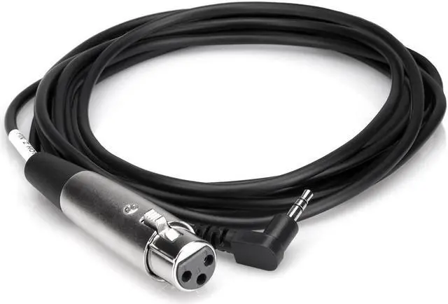 Alt view image 5 of 7 - Hosa 2x XVM-115F Stereo Mini Angled Male to 3-Pin XLR Female Cable - 15'