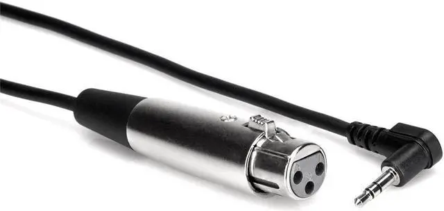 Alt view image 7 of 7 - Hosa 2x XVM-115F Stereo Mini Angled Male to 3-Pin XLR Female Cable - 15'