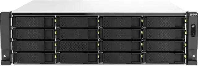 Alt view image 2 of 6 - Qnap TS-h2287XU-RP 22-Bay 3U Rackmount NAS/iSCSI Enclosure, Xeon E-2378 2.6GHz