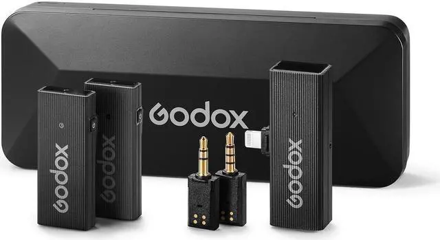 Main image of Godox MoveLink Mini 2.4GHz Lightning Wireless Microphone Kit 2, Classic Black