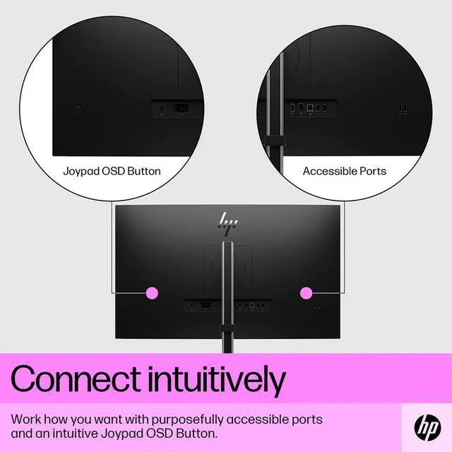 Alt view image 20 of 20 - HP E27q G5 27" QHD Monitor 1000:1 Brightness 350nits Response Time 5ms GtG 100mm VESA DisplayPort HDMI Tilt Height Adjustment Swivel Anti-glare, HP Eye Ease - 6N6F2AA