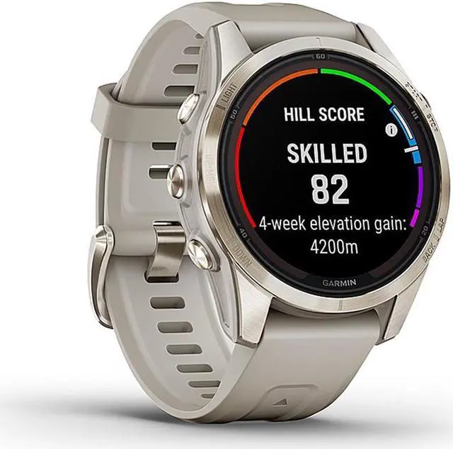 Alt view image 7 of 10 - Garmin fnix 7S Pro Sapphire Solar, Multisport GPS Smartwatch, Built-in Flashlight, Solar Charging Capability, Sand