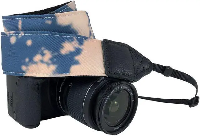 Alt view image 2 of 2 - Perri's Leathers CSF-82 Twill Fabric Camera Strap, Bleached Blue