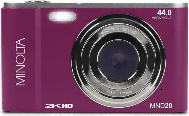 Alt view image 2 of 15 - Minolta MND20-M MINOLTA MND30 44 MP / 2.7K Ultra HD Digital Camera (Magenta)