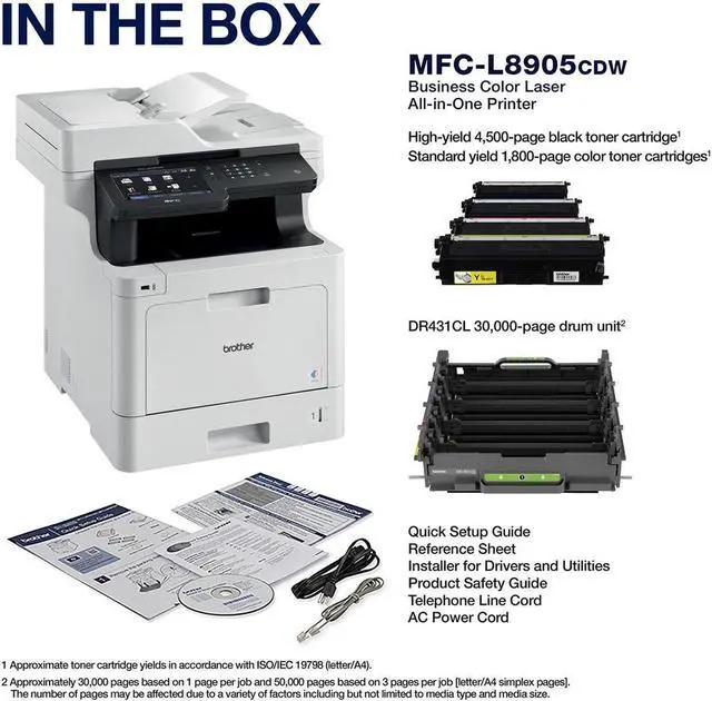 Alt view image 15 of 19 - Brother Business Color Laser All-in-One Printer with Low-cost Printing, Duplex Print, Scan, Copy and Wireless Networking Model MFCL8905CDW