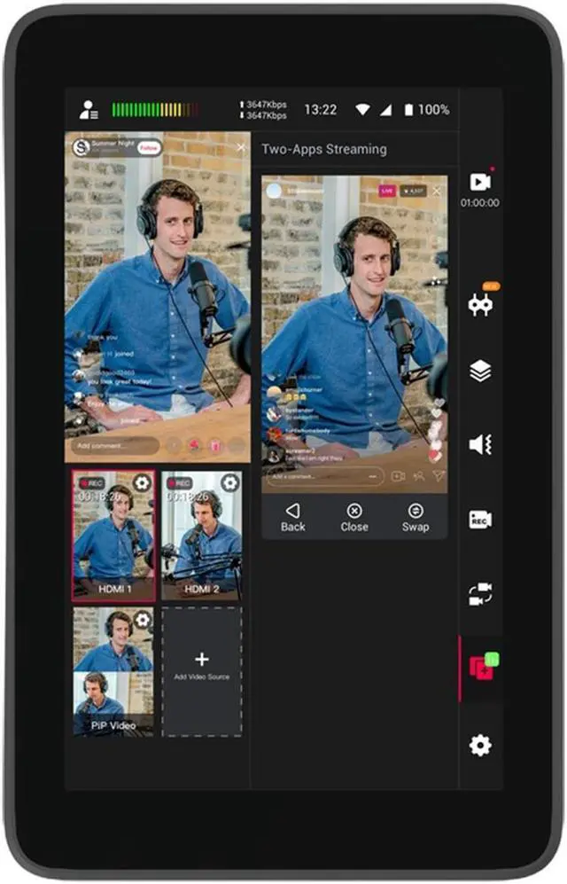 Alt view image 2 of 7 - YoloLiv YoloBox Ultra 8" Portable All-In-One Live Streaming Encoder & Monitor