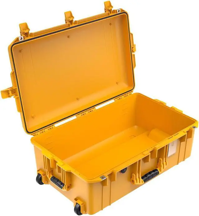 Alt view image 3 of 3 - Pelican 1595 Air Wheeled Waterproof Hard Case without Foam Insert, Yellow