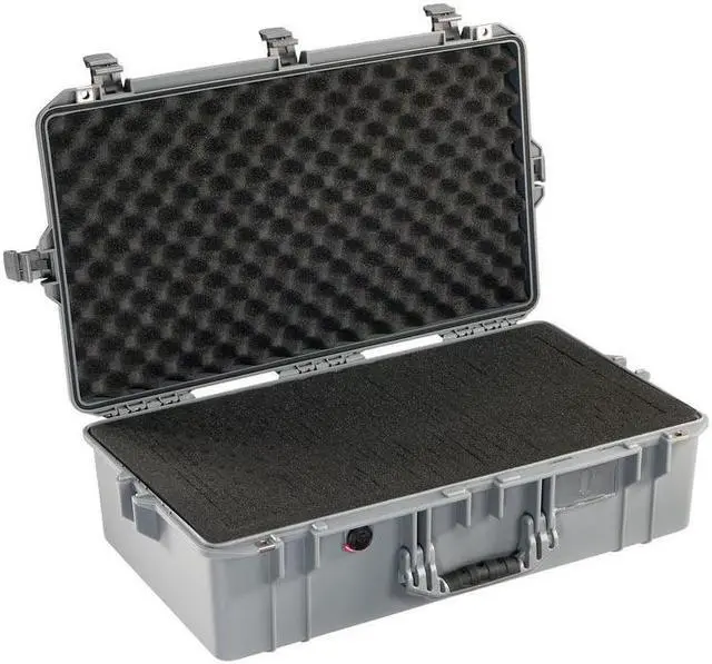 Main image of Pelican 1605 Air Protector Case with Pick-N-Pluck Foam, Silver #016050-0001-180
