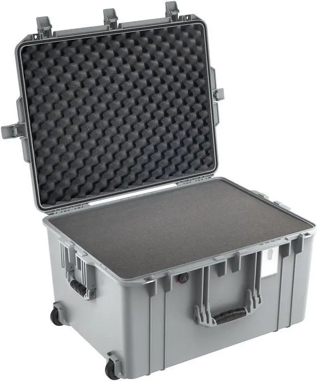 Alt view image 2 of 4 - Pelican Air 1637 Case with Foam (2020 Edition with Push Button Latches) - Silver, 016370-0001-180