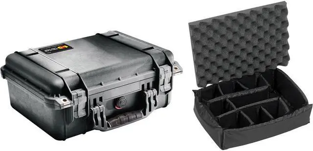 Alt view image 9 of 11 - Pelican Protector Case 1450 with Padded Dividers - Hard case - copolymer - black