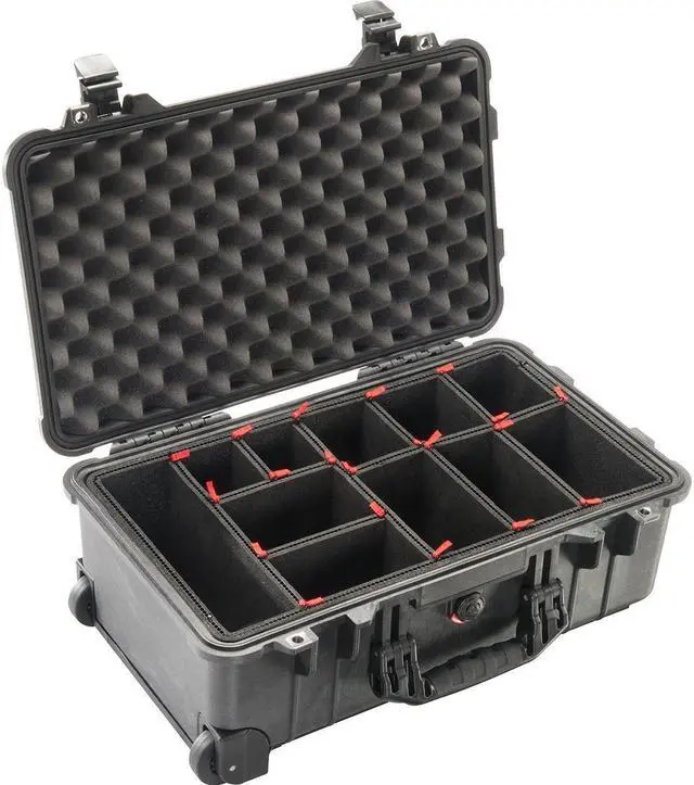 Alt view image 6 of 13 - Pelican 1510TP Carry-On Case with TrekPak Divider System, Black #015100-0050-110
