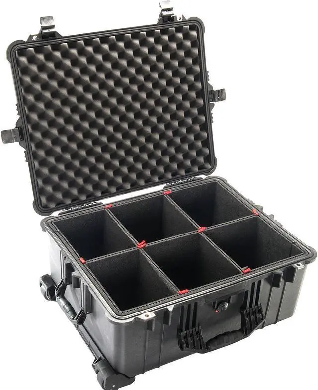 Main image of Pelican 1610 Watertight Hard Case with TrekPak Divider System, Black