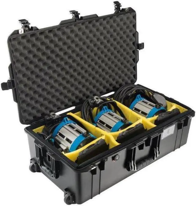 Alt view image 5 of 6 - Pelican 1615WD Air Wheeled Check-In Case with Padded Dividers, Black