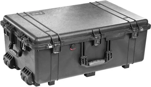Alt view image 2 of 6 - Pelican 1650 Protector Watertight Wheeled Hard Case without Foam Insert, Black, Bundle with PC1659 Lid Organizer and SPL ModPak Large Storage Pouch