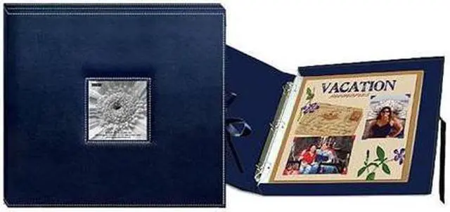 Alt view image 2 of 2 - Pioneer SBX-12NB Sewn Leatherette D-Ring Scrapbook Box 13"X14.5