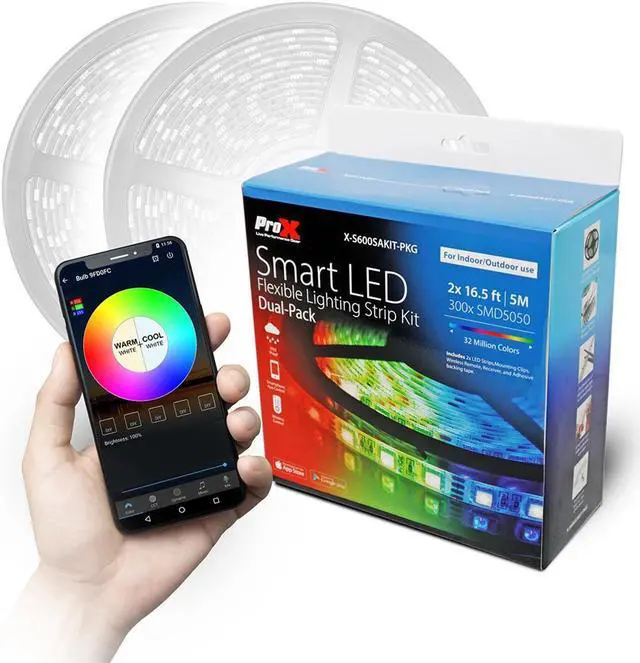 Alt view image 5 of 8 - Smart LED Flexible Lighting Strip Kit Dual Pack  2x 16.5 ft | 5M