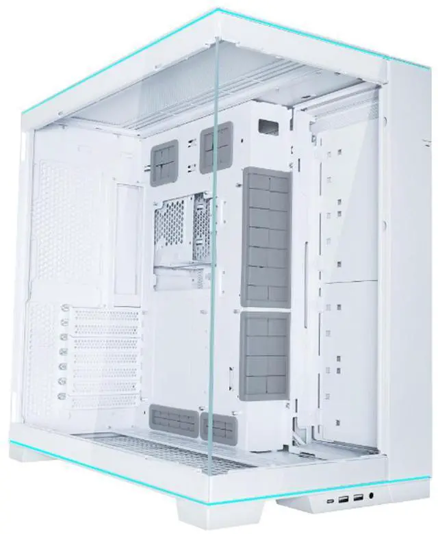 Alt view image 8 of 13 - LIAN LI O11 EVO RGB  White Aluminum / Steel / Tempered Glass ATX Mid Tower Computer Case ----O11DERGBW