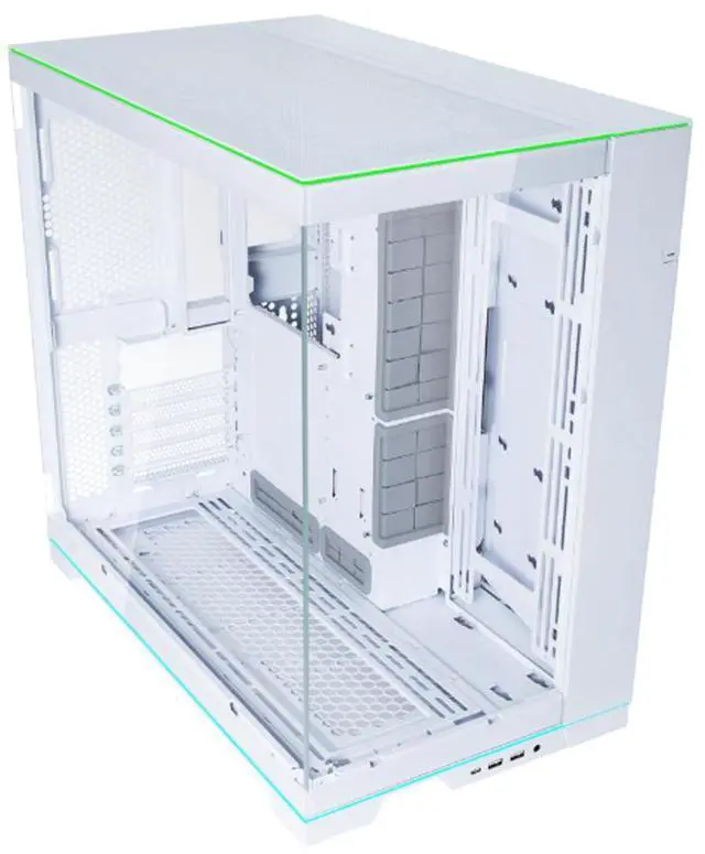 Alt view image 9 of 13 - LIAN LI O11 EVO RGB  White Aluminum / Steel / Tempered Glass ATX Mid Tower Computer Case ----O11DERGBW