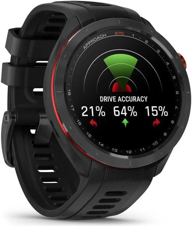 Alt view image 5 of 18 - Garmin Approach S70, 47mm, Premium GPS Golf Watch, Black
