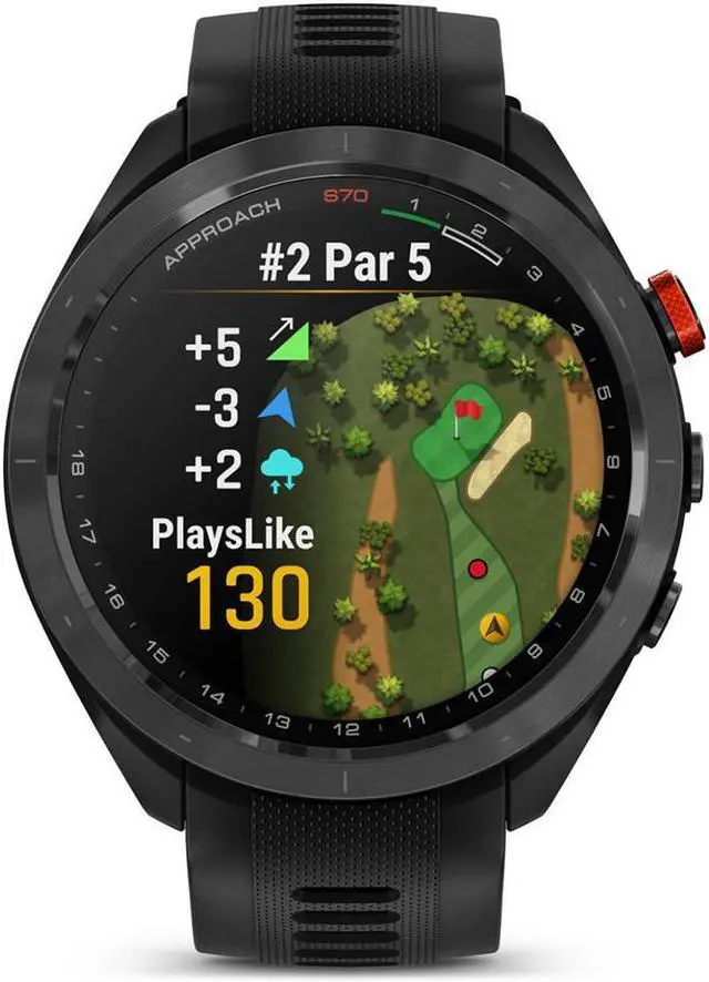 Alt view image 9 of 18 - Garmin Approach S70, 47mm, Premium GPS Golf Watch, Black