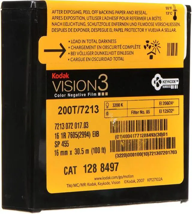 Alt view image 2 of 2 - KODAK VISION3 200T/7213 16mm Color Negative Film, 100' Roll #1288497