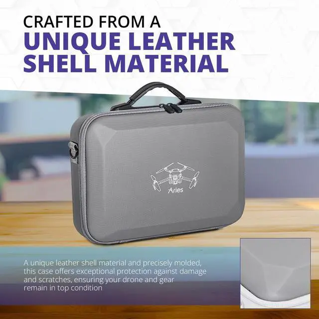 Alt view image 4 of 7 - Aries Carrying Case for DJI Mini 4 Pro Fly More Combo / Mini 3 & Mini 3 Pro, Gray
