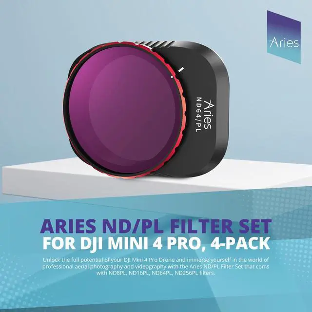 Alt view image 2 of 7 - Aries ND/PL Filter Set for DJI Mini 4 Pro Drone, 4-Pack