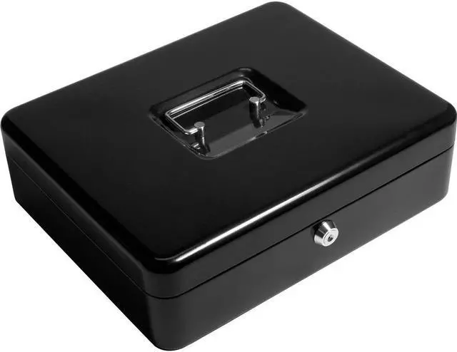 Alt view image 2 of 5 - 12 Inch Cash Box and 6 Compartment Coin Tray with Key Lock