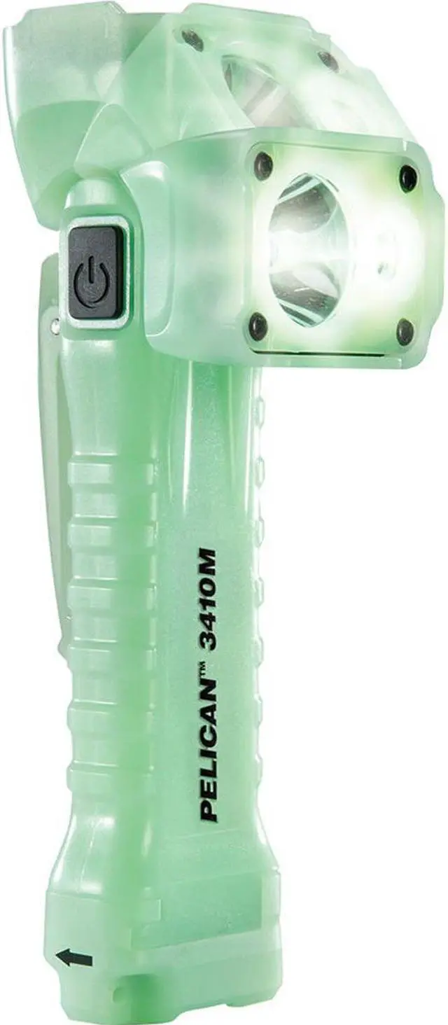 Alt view image 4 of 4 - pelican 3410 right angle led flashlight with magnetic clip (photo luminescent body)