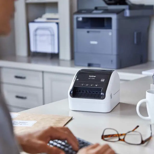 Alt view image 11 of 18 - Brother QL-1100C Desktop Direct Thermal Printer Monochrome Label Print USB