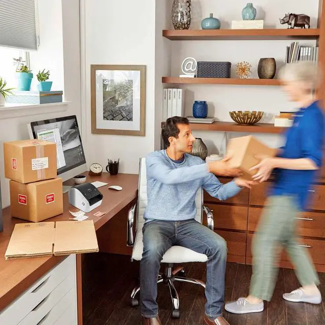 Alt view image 13 of 18 - Brother QL-1100C Desktop Direct Thermal Printer Monochrome Label Print USB