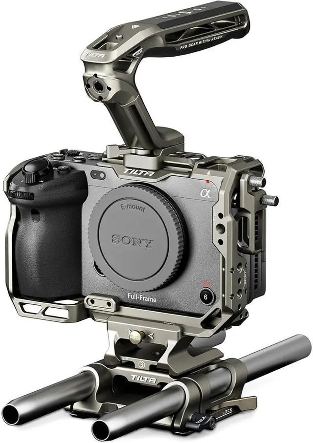 Main image of Tilta Full Camera Cage Basic Kit for Sony FX3 & FX30 V2, Titanium Gray