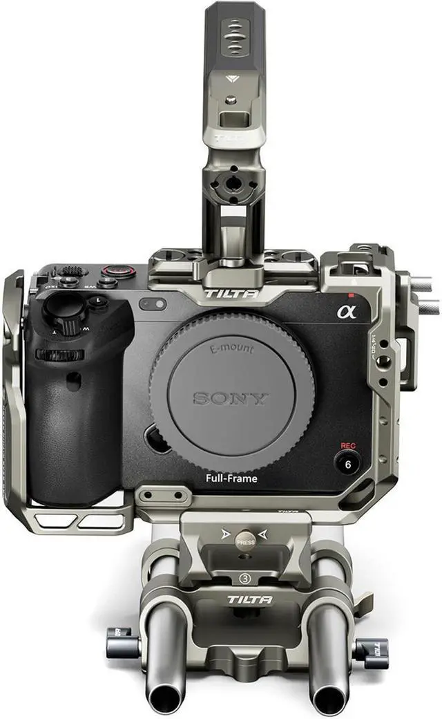 Alt view image 3 of 7 - Tilta Full Camera Cage Basic Kit for Sony FX3 & FX30 V2, Titanium Gray